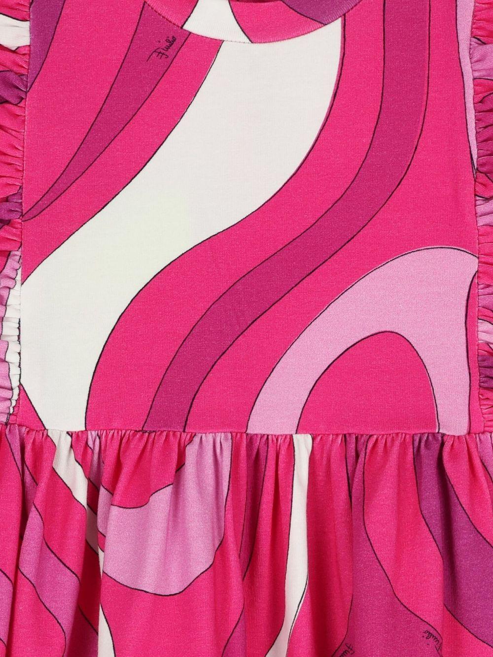 Abito per neonata Emilio Pucci Junior multicolore con dettaglio con ruches PY1012 Z3687 570BC EMILIO PUCCI KIDS 
