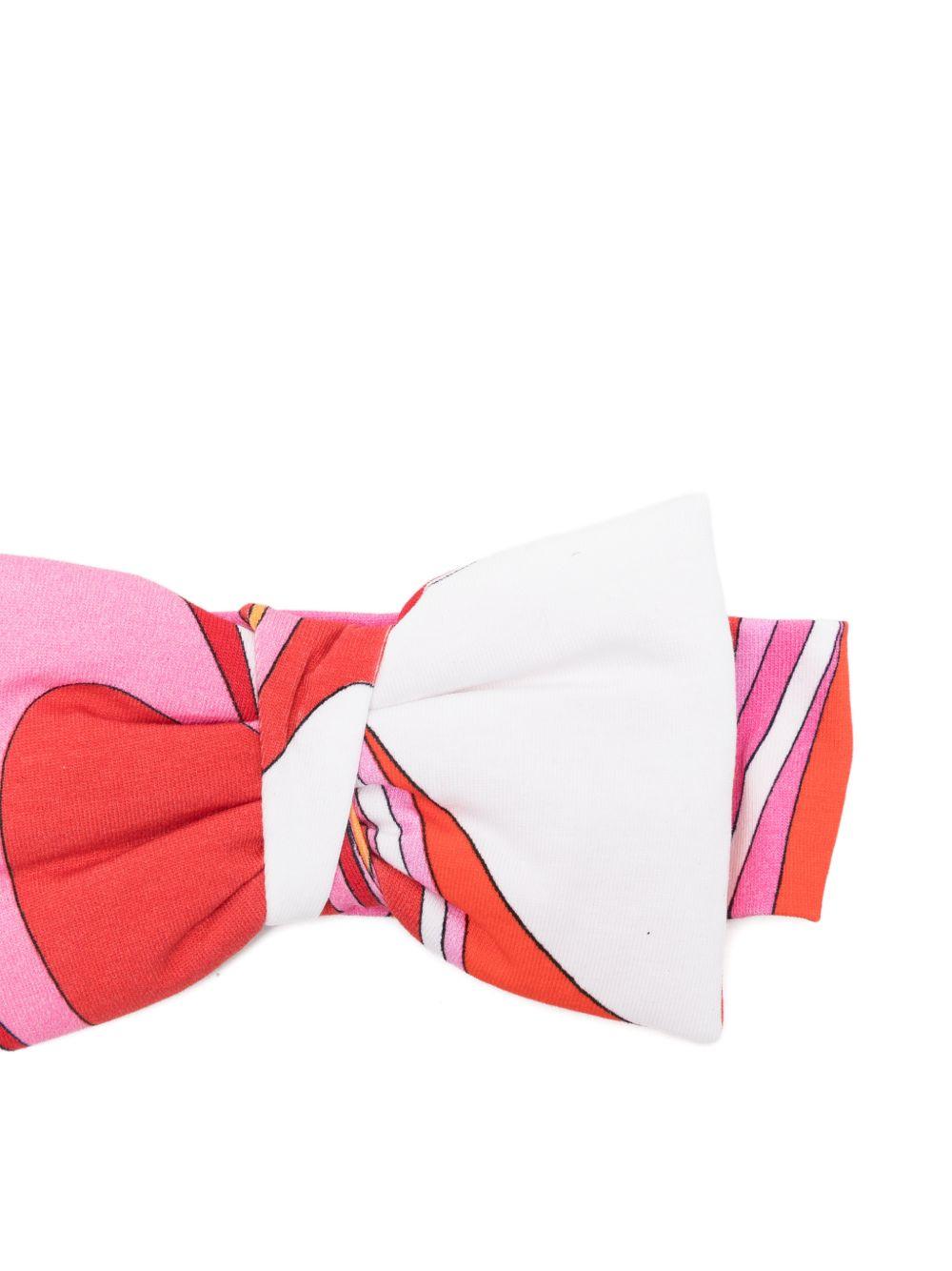 Cerchietto per neonata Emilio Pucci Junior rosa con dettaglio fiocco PY0024 Z3688 50EAR EMILIO PUCCI KIDS 