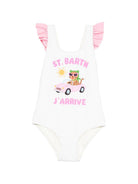 Costume da bambino MC2 Saint barth Kids beige con cinghie CARO001 03866L MC2 ST. BARTH KIDS 