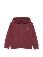 Felpa per bambino Emporio Armani Kids bordeaux con patch del logo sul retro EB001391 AF26020 UA343 EMPORIO ARMANI KIDS 
