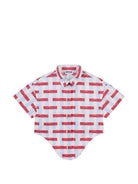 Camicia per bambina Moschino Kids multicolore con motivo a righe HAC021LLB60 83678 MOSCHINO KIDS 