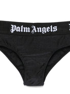 Bikini per bambina Palm Angels Kids nero con stampa logo PGFE002S26JER001 110 PALM ANGELS KIDS 