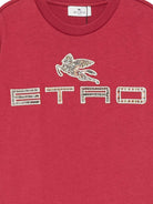 T-shirt per bambino Etro Kids bordeaux con patch logo GZ8P21 Z3672 52C ETRO KIDS 