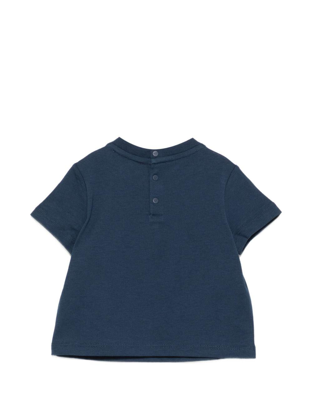 T-shirt per neonato Emporio Armani Kids blu con stampa grafica pallina da tennis EB001081 AF14503 UB096 EMPORIO ARMANI KIDS 