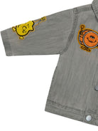 Giacca per neonato Stella McCartney Kids grigia con stampa elementi musicali TY2507 Z0522 909 STELLA McCARTNEY KIDS 