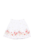 Gonna per bambina Monnalisa bianco con stampa grafica 31G705 7617 9944 MONNALISA KIDS 