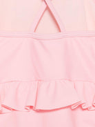 Costume da bagno per neonata Moschino Kids rosa con stampa logo sul davanti MBL00SXM100 50209 MOSCHINO KIDS 
