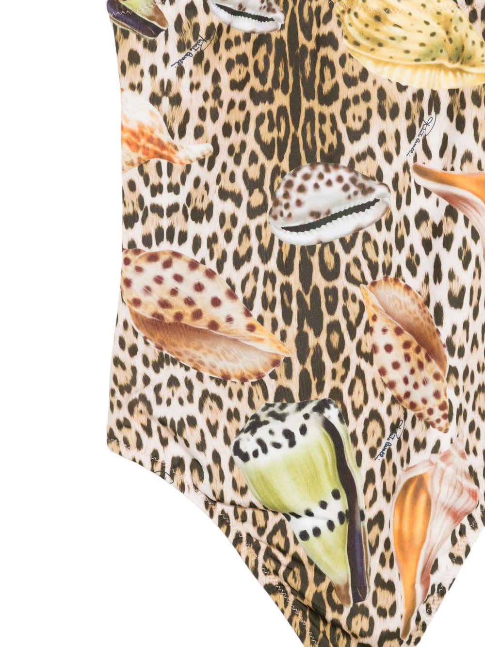 Costume da bagno per bambina Roberto Cavalli Kids marrone con stampa leopardata CGP26055CO MACULA N.H. ROBERTO CAVALLI KIDS 