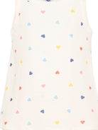 Pigiama per bambina Petit Bateau bianco con stampa cuoricini all-over A0F97 01 PETIT BATEAU 