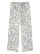 Pantaloni sportivi per bambina Versace Kids grigio con stampa Barocco 10185141A11195 5E340 VERSACE KIDS 