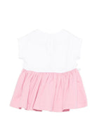 Abito per bambina Balmain kids bianco a girocollo BY1092 Z3672 552BC BALMAIN KIDS 