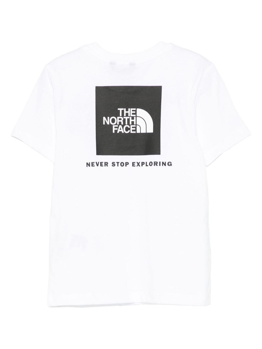 T-shirt per bambino The North Face Kids bianca con dettaglio logo NF0A8EFN FN41 THE NORTH FACE KIDS 