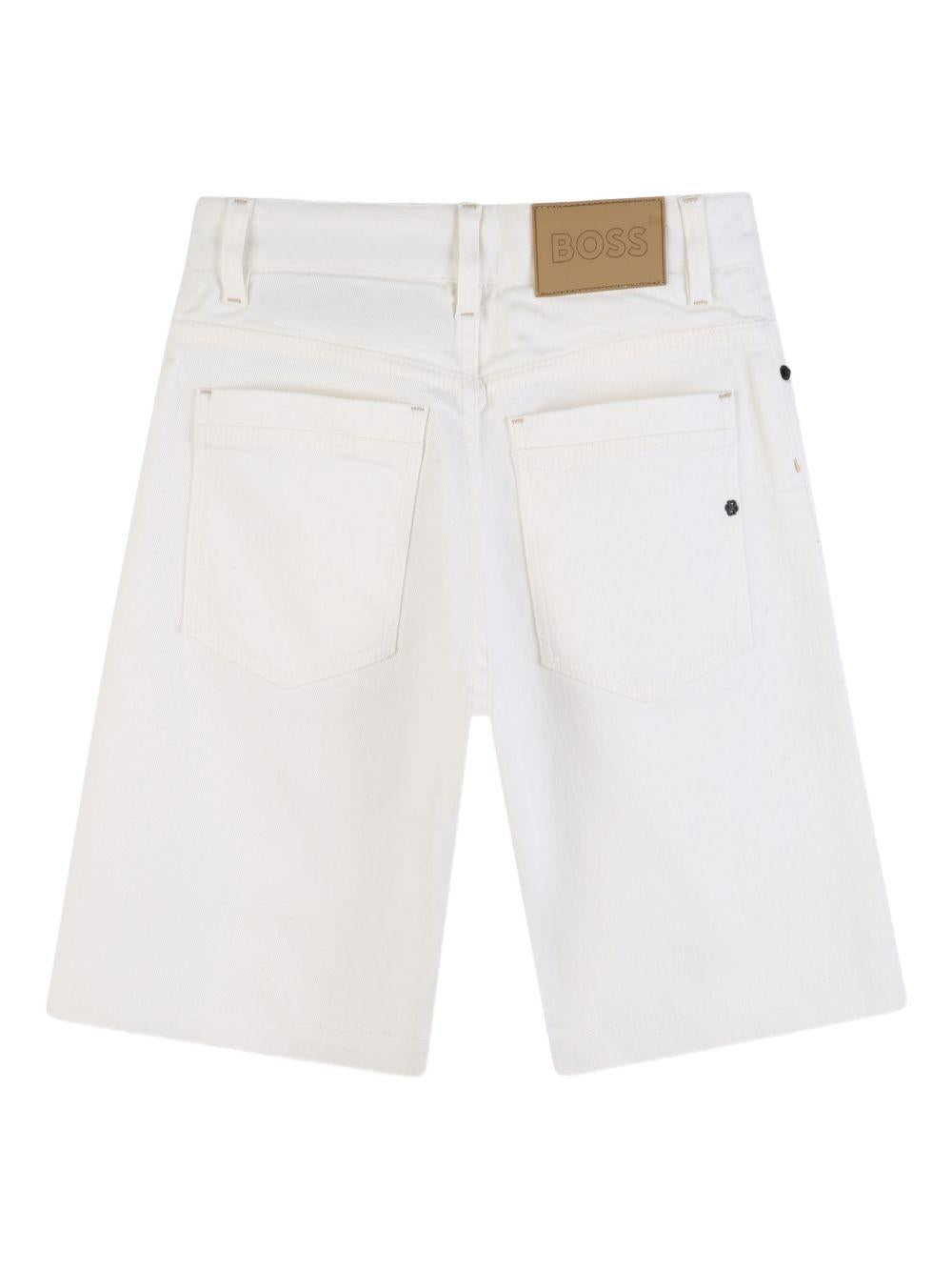 Shorts per bambino Boss Kids bianchi con cinque tasche J53244 10P BOSS KIDS 
