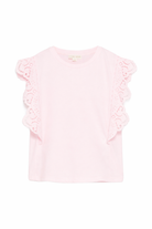 T-shirt Malalia per bambina Louise Misha rosa con dettagli in pizzo GRI-S26-T0299 BLUSH LOUISE MISHA 
