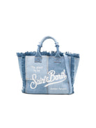Borsa tote ColetteMC2 Saint Barth blu con design patchwork COL0001 00402L MC2 ST. BARTH KIDS 