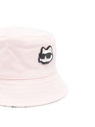 Cappello da pescatore per bambina Karl Lagerfeld Kids reversibile con toppa e logo Z31207 46F KARL LAGERFELD KIDS 
