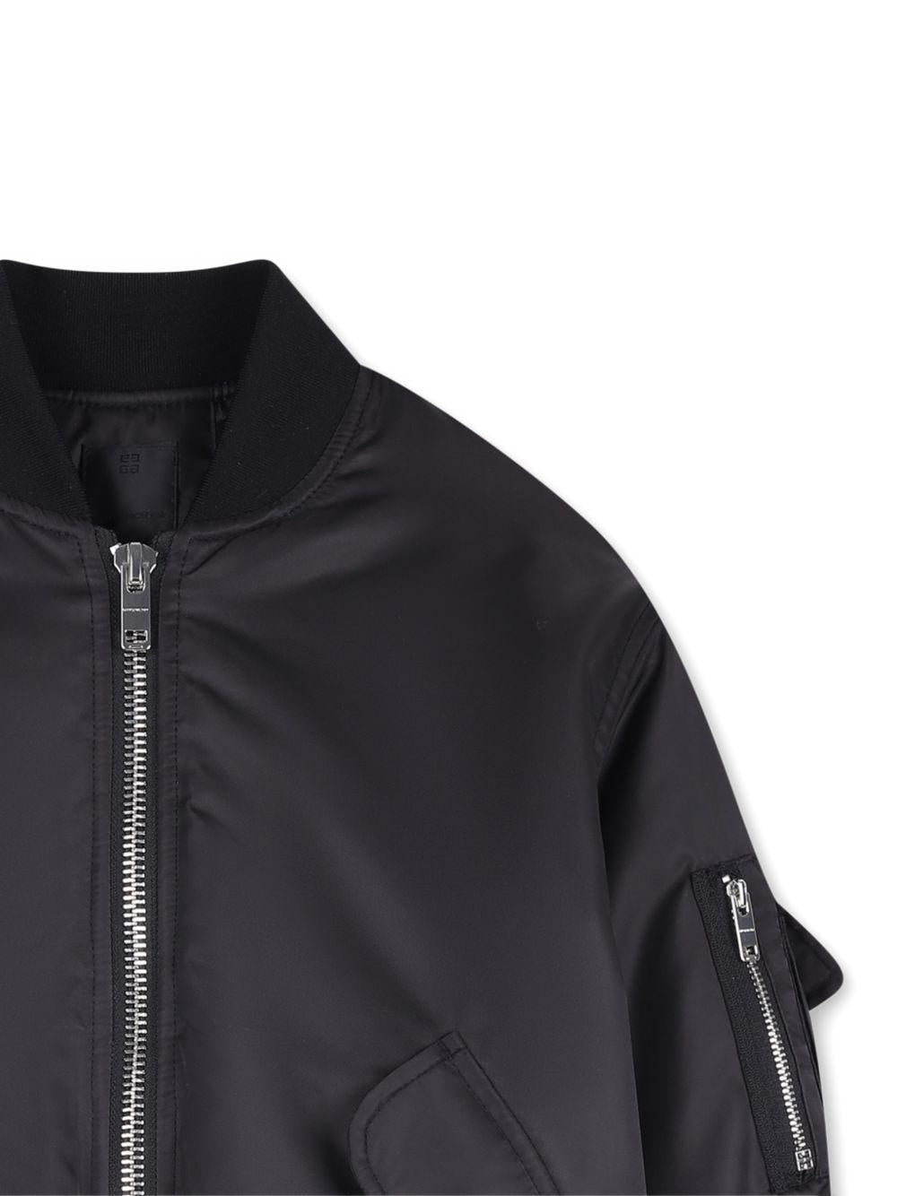 Bomber per bambino Givenchy Kids nero con ricamo H31091 09B GIVENCHY KIDS 