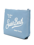 Pochette Aline MC2 Saint Barth azzurra con logo a contrasto ALI0053 00583L MC2 ST. BARTH KIDS 