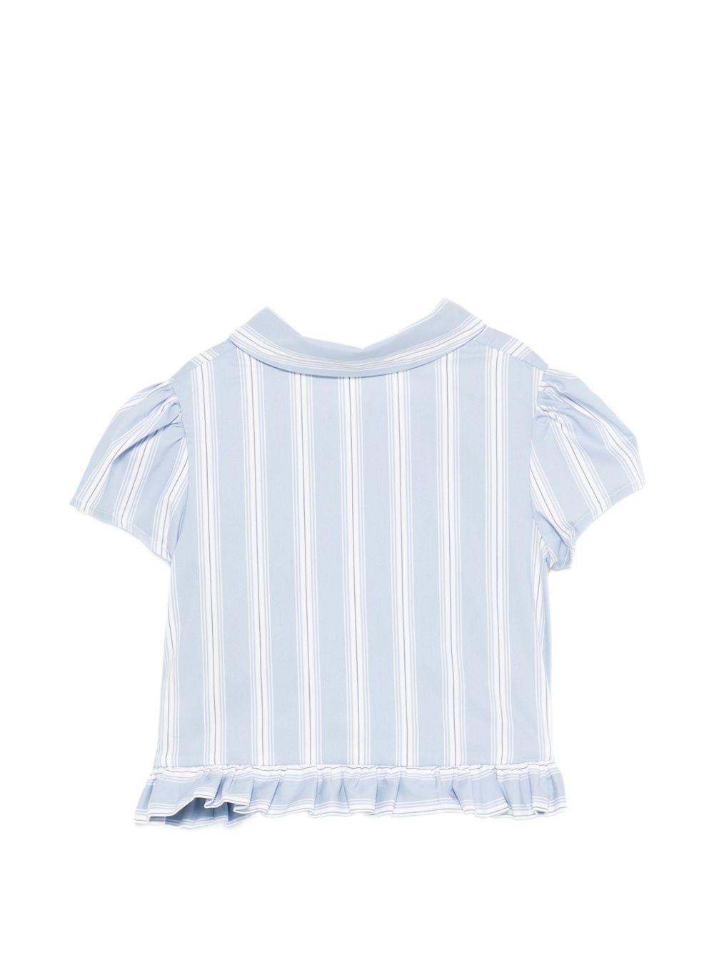 Camicia per neonata Balmain Kids multicolore con design a righe BY5001 P0592 685BC BALMAIN KIDS 