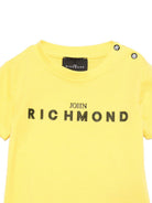 T-shirt per neonato John Richmond Junior gialla con dettaglio logo RIP26002TS YELLOW B. JOHN RICHMOND KIDS 