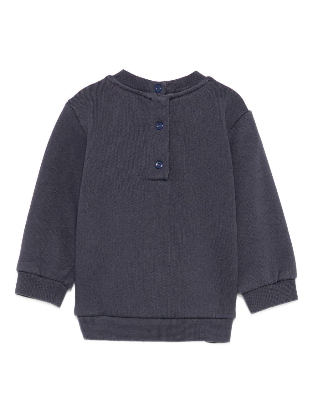 Felpa per neonati Etro Kids blu con ricamo Pegaso e chiusura con bottoni GX4510 Z3333 667 ETRO KIDS 