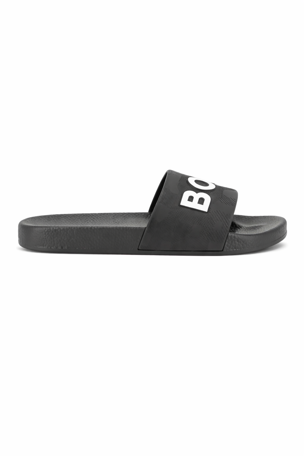 Sandali per bambino Boss Kids neri con logo groffato J52669 09B BOSS KIDS 