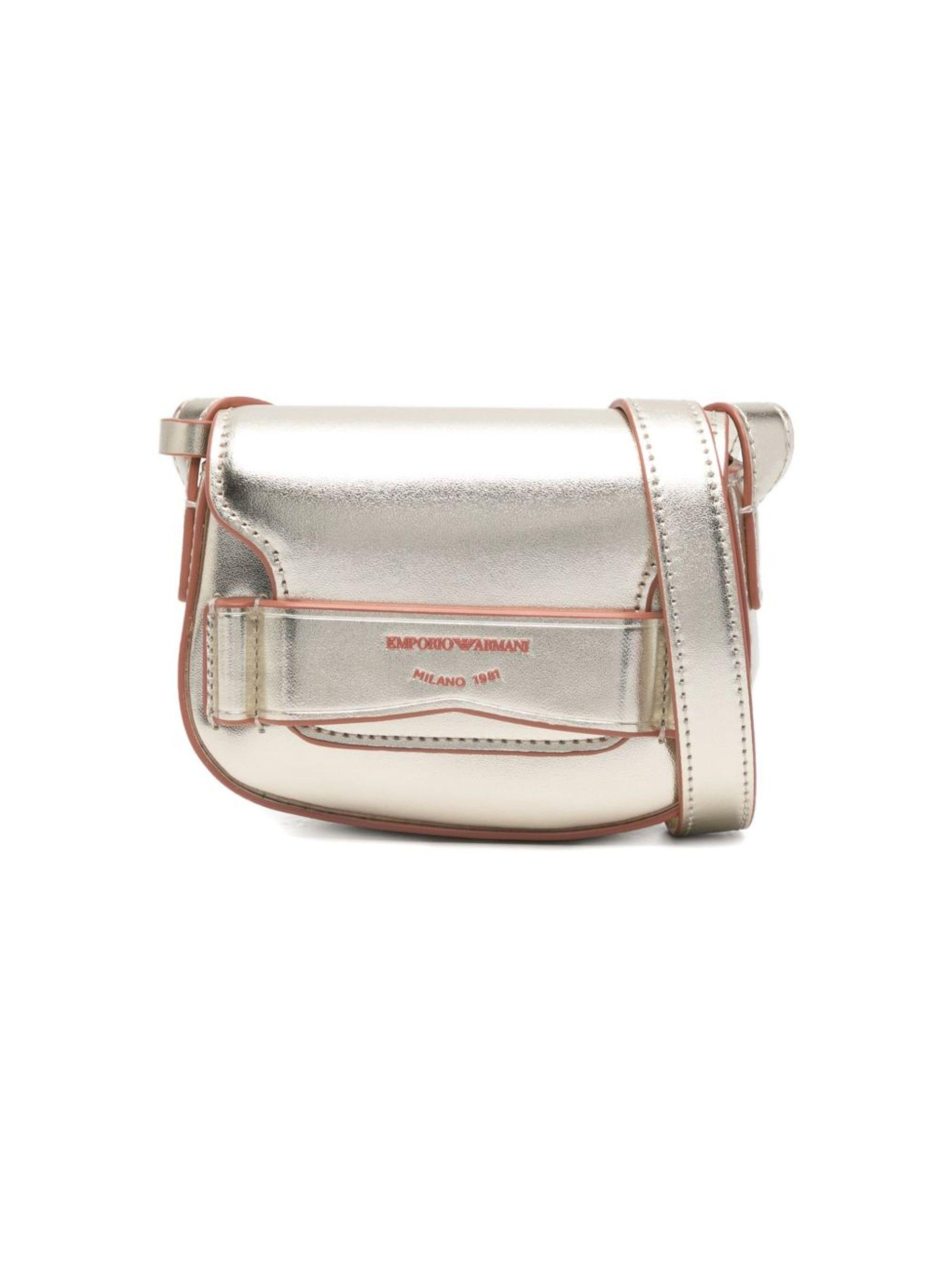 Borsa a spalla per bambina Emporio Armani Kids color oro con logo sul davanti EG000791 AF24538 Z2006 EMPORIO ARMANI KIDS 