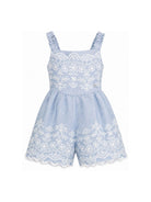 Abito per bambina Ermanno Scervino Junior in denim con ricami Z1G201 7672 0062 ERMANNO SCERVINO KIDS 