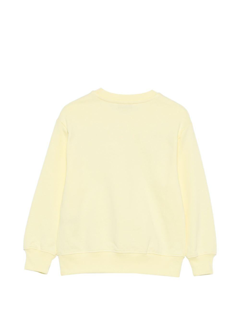 Felpa per bambini MSGM Kids gialla con stampa logo S6MSJUSW007 MS075 MSGM KIDS 