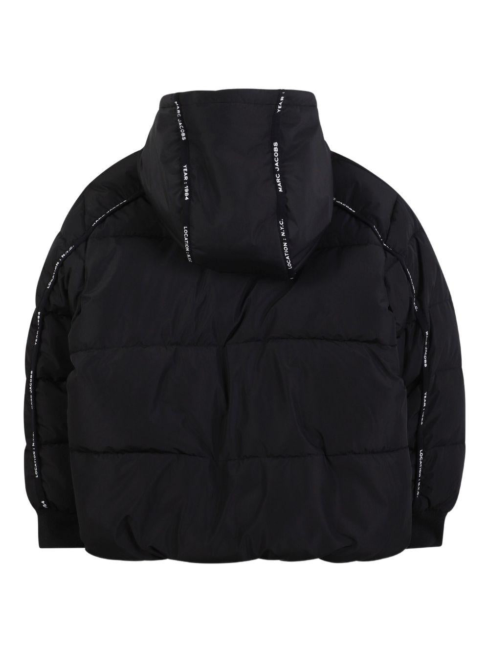 Piumino per bambino The Marc Jacobs Kids nero con cappuccio W60652 09B THE MARC JACOBS KIDS 