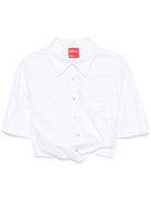 Camicia crop per donna Merci bianco con dettaglio nodo CAM07U WHITE MERCI 