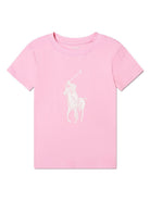 Pigiama per bambina Polo Ralph Lauren Kids bianco e rosa con stampa Polo Pony P0146 W2Q Ralph Lauren kids 