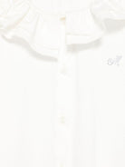 Camicia per bambina Monnalisa bianco con rifiniture ruches 17EPAT 5202 0001 MONNALISA KIDS 