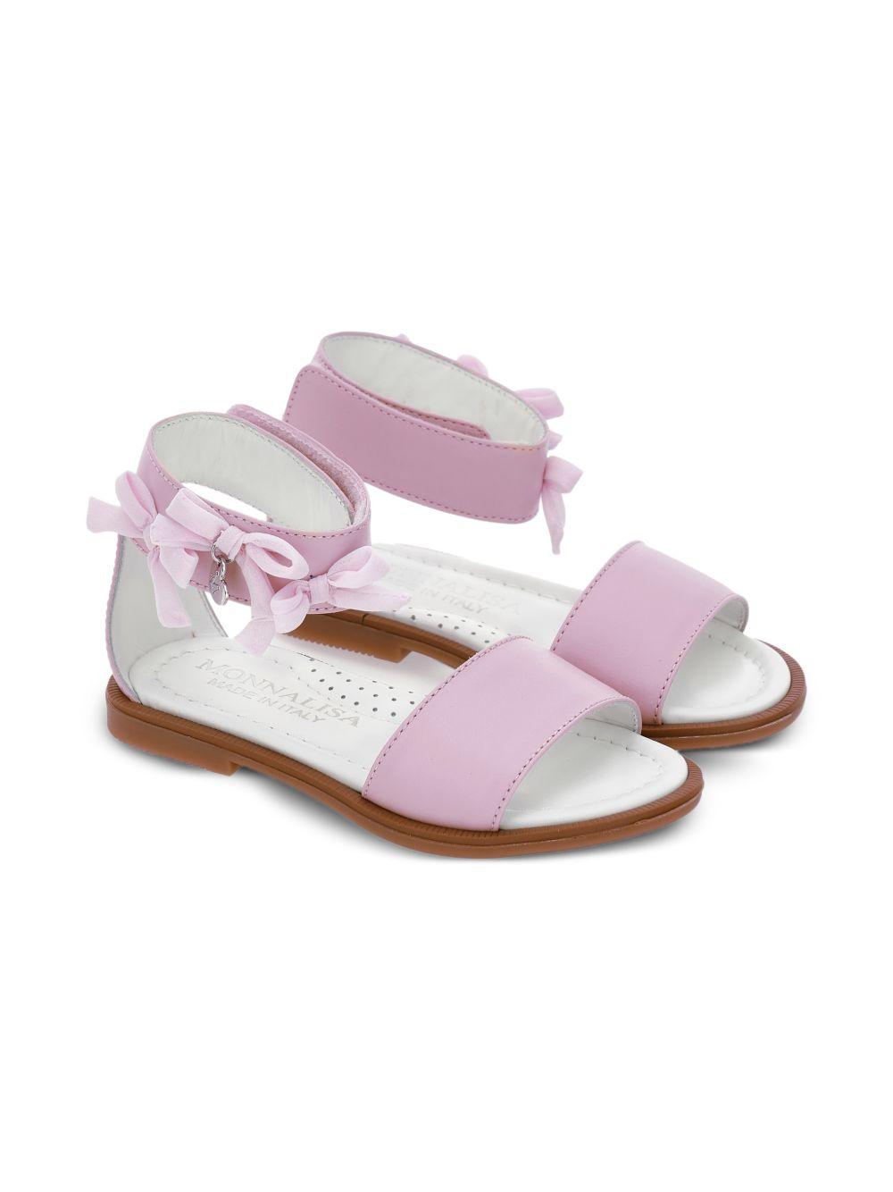 Sandali per bambina Monnalisa rosa con fiocco 8CG003 7707 0090 MONNALISA KIDS 