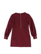 Abito per bambina Balmain Kids rosso con placca logo color oro BZ1B00 J0371 530OR BALMAIN KIDS 
