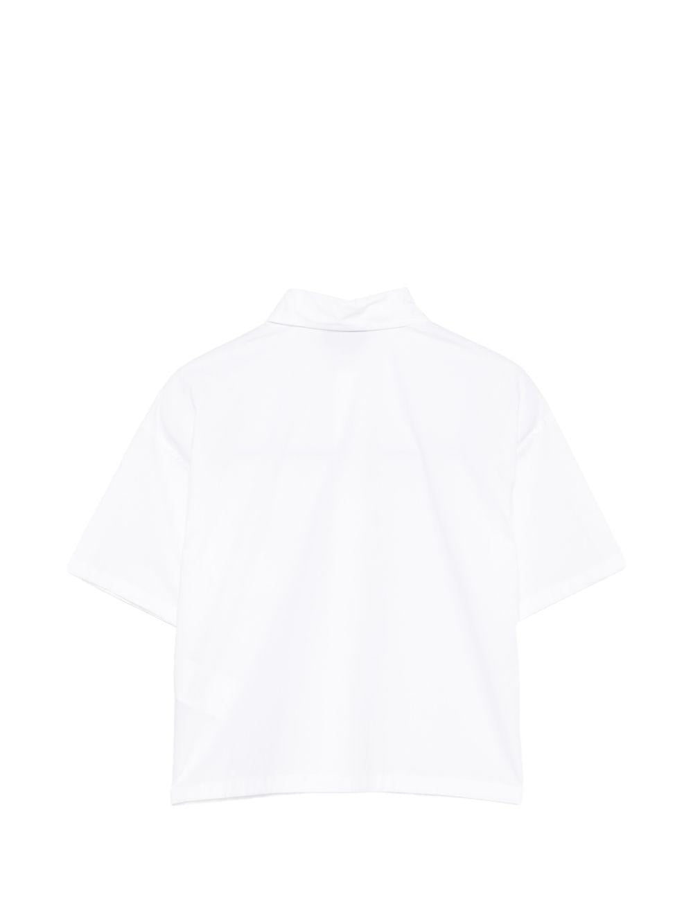 Camicia per bambino Moschino Kids bianca con stampa grafica sul petto HUC01WLLA10 10101 MOSCHINO KIDS 
