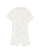 Completo per bambino Bonpoint bianco con stampa floreale S06BNIK00001 614B BONPOINT KIDS 