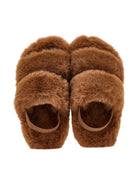 Sandali per bambina Monnalisa marrone in pelliccia sintetica 87F004 6708 0006 MONNALISA 