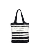 Borsa tote per bambina Philosophy di Lorenzo Serafini Kids nera con logo sul davanti I9G002 7030 0150 PHILOSOPHY KIDS 