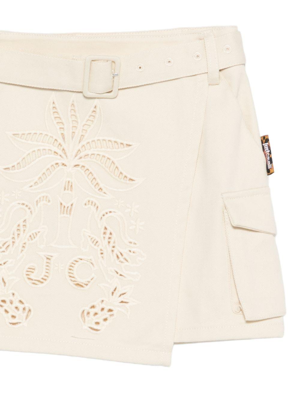 Gonna per bambina Just Cavalli Kids beige con design cut-out JGP26133MG PRISTINE ROBERTO CAVALLI KIDS 