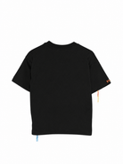 T-shirt per bambina MSGM Kids nera con dettaglio logo S6MSJUTH136 110 MSGM KIDS 