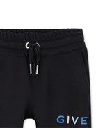 Pantaloni per neonato Givenchy Kids neri con fascia in vita con coulisse H30876 09B GIVENCHY KIDS 
