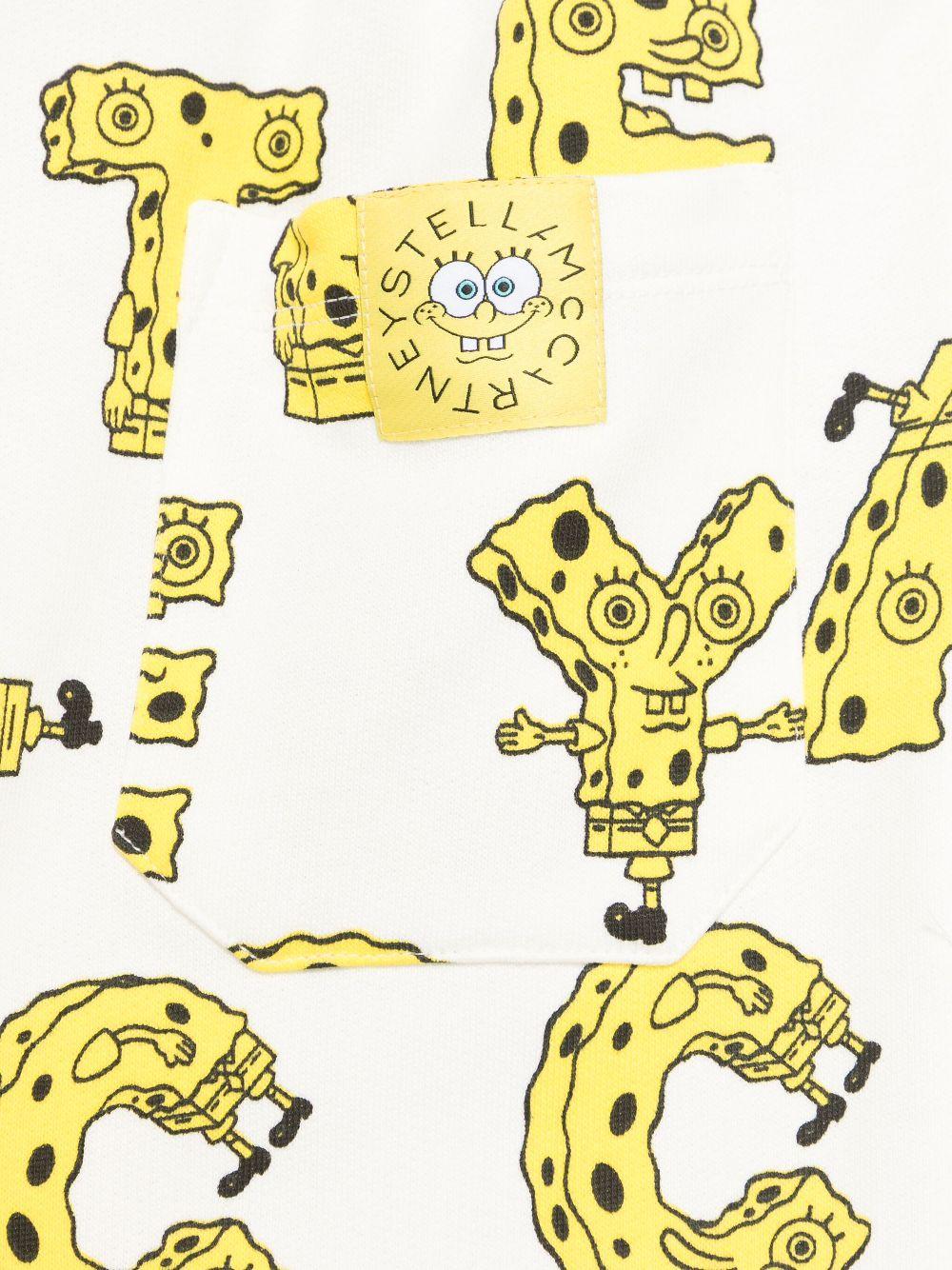 Pantaloni sportivi STELLA MCCARTNEY KIDS x SpongeBob bianchi con tasca posteriore sagomata TW6S10 Z2819 101MC STELLA McCARTNEY KIDS 