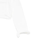 Cardigan per neonata La Stupenderia bianco con maniche a balze 1WCSP62 800 LA STUPENDERIA 