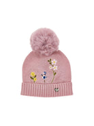 Berretto per neonata Monnalisa Kids rosa con ricamo floreale e pompon 39H002 8060 0094 MONNALISA KIDS 
