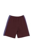 Shorts per bambino Versace Kids bordeaux con bande laterali 10249361A18115 2RH20 VERSACE KIDS 