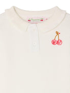 Polo per neonata Bonpoint bianco latte ricamata con ciliegie S06XTSK00003 102 BONPOINT 