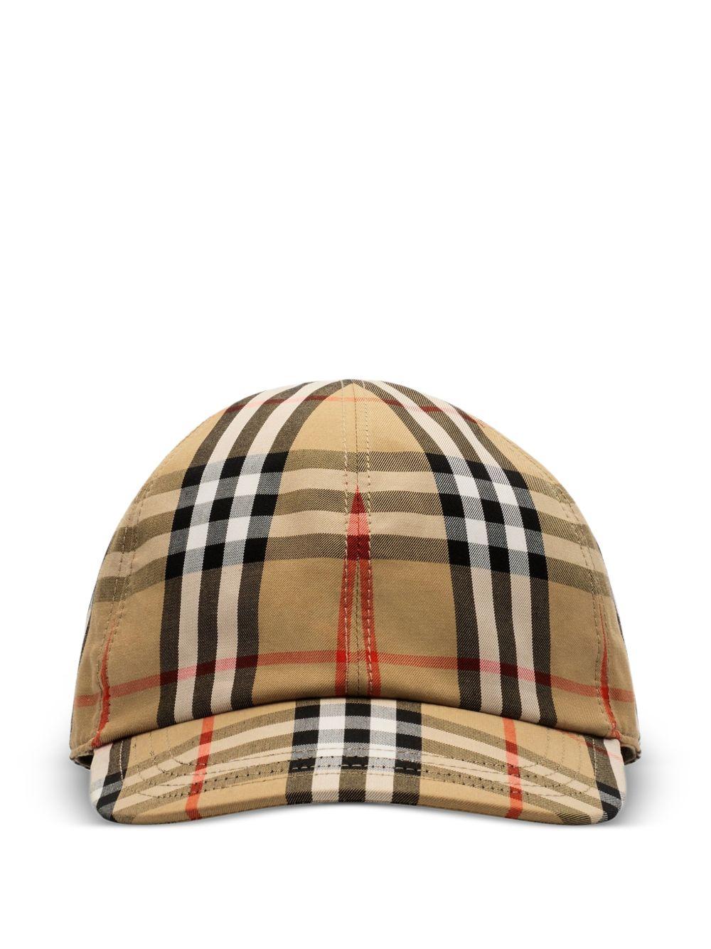Cappello da baseball per bambino Burberry Kids beige con motivo Check 8117411 B9368 BURBERRY KIDS 