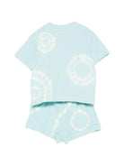 Set t-shirt e shorts per neonato Polo Ralph Lauren Kids azzurro con motivo tie-dye 320B14132 001 Ralph Lauren kids 