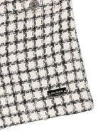 Shorts per bambina Balmain Kids bianco e neri con motivo a quadri BZ6B51 E0253 102AG BALMAIN KIDS 